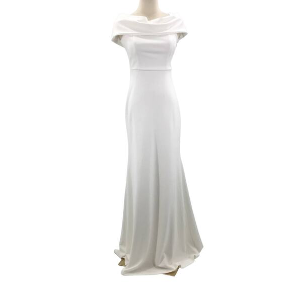 LULU'S XS Exceptional Romance White Off-the-Shoulder Mermaid Maxi Dress NWT 0B1 - Picture 2 of 8